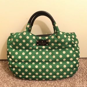 EUC GREEN POLKA DOT KATE SPADE BAG